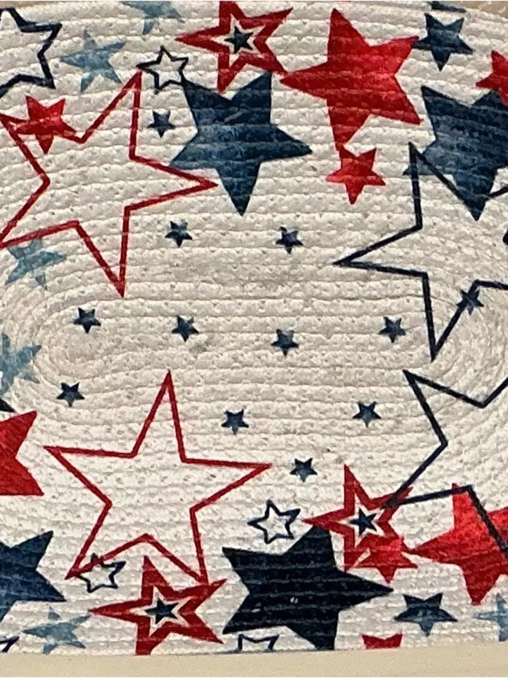 Isaac Mizrahi Americana Red, White & Blue Star Braid Placemats. Set of 4. NWOT.